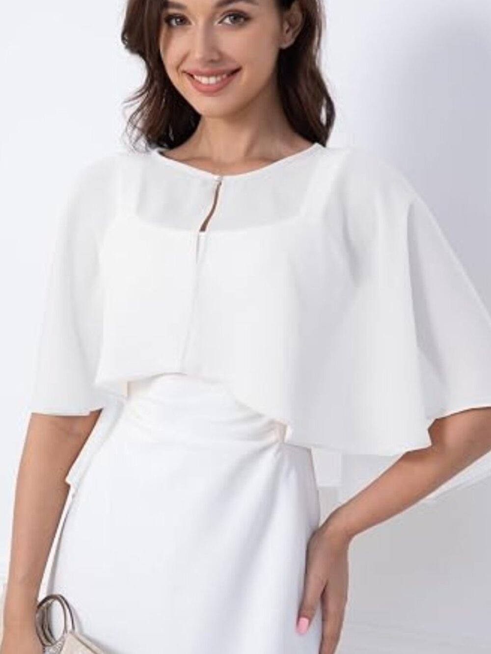 Chiffon Shawl Wraps Shrug for Evening Dress Wedding Cape Cover Up 1920s Shawl